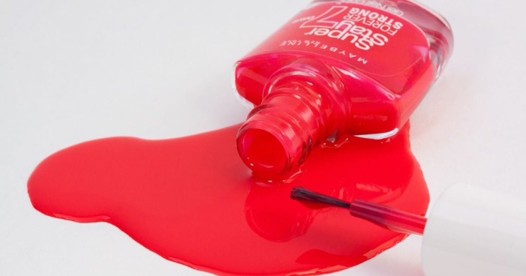 How to get nail polish out of tile floor