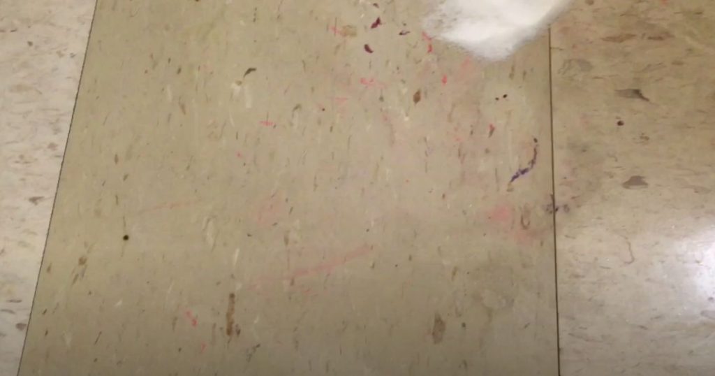 How to get nail polish out of tile floor
